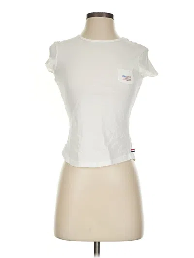 Pre-owned Express Short Sleeve T-shirt In White