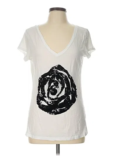 Pre-owned Express Short Sleeve T-shirt In White