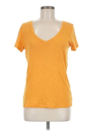 Pre-owned Express Short Sleeve T-shirt In Yellow
