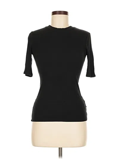 Pre-owned Express Short Sleeve Turtleneck In Black