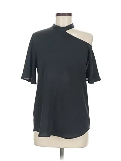 Pre-owned Express Short Sleeve Turtleneck In Black