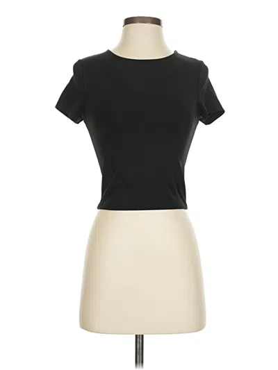 Pre-owned Express Short Sleeve Turtleneck In Black