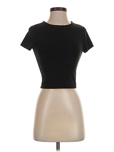 Pre-owned Express Short Sleeve Turtleneck In Black