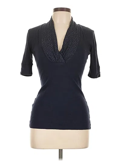 Pre-owned Express Short Sleeve Turtleneck In Blue