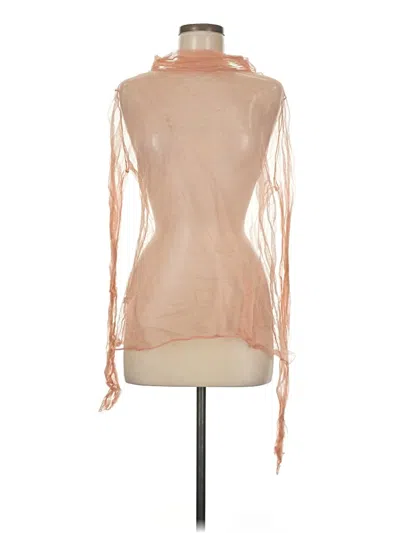 Pre-owned Express Short Sleeve Turtleneck In Brown