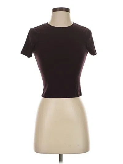 Pre-owned Express Short Sleeve Turtleneck In Brown