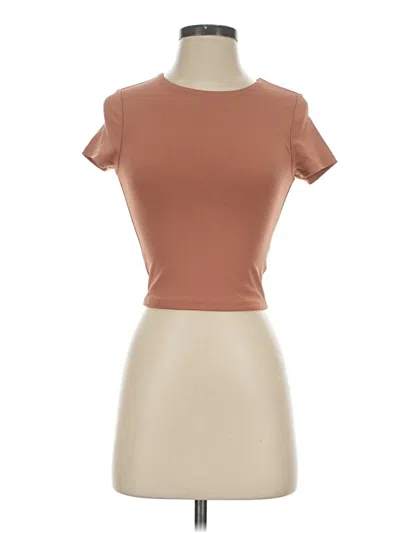 Express Short Sleeve Turtleneck In Brown