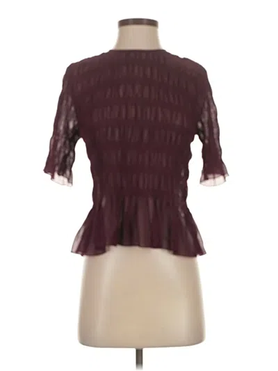 Express Short Sleeve Turtleneck In Burgundy