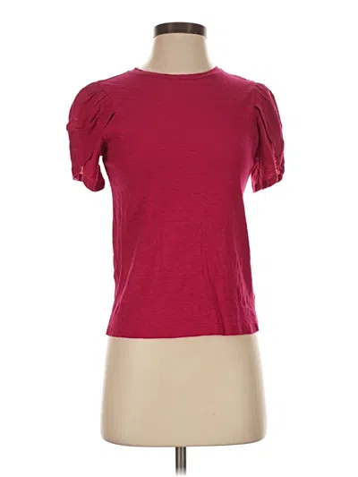 Pre-owned Express Short Sleeve Turtleneck In Burgundy
