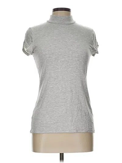 Pre-owned Express Short Sleeve Turtleneck In Gray