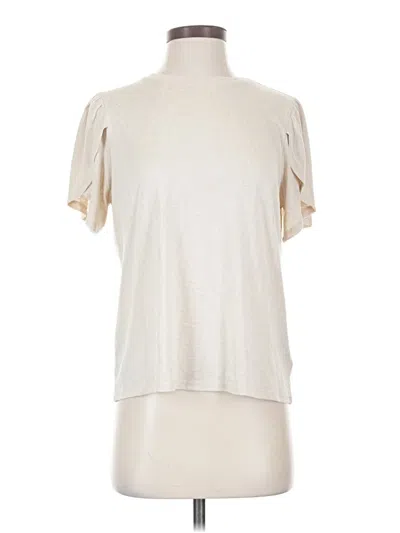 Pre-owned Express Short Sleeve Turtleneck In Ivory