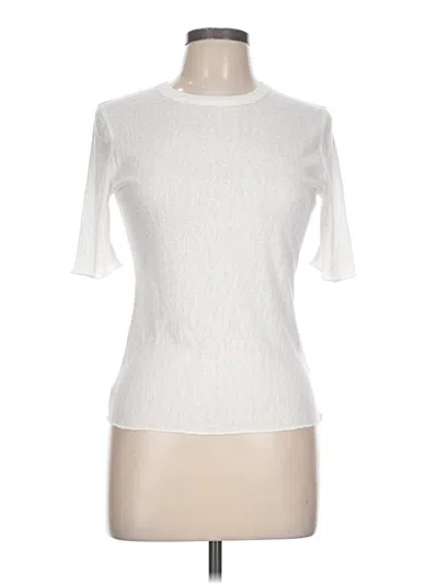 Pre-owned Express Short Sleeve Turtleneck In Ivory