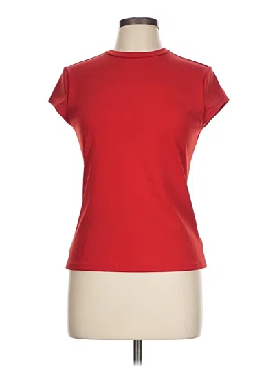 Pre-owned Express Short Sleeve Turtleneck In Red