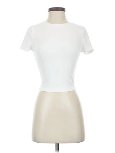 Pre-owned Express Short Sleeve Turtleneck In White