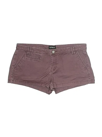 Pre-owned Express Shorts In Burgundy