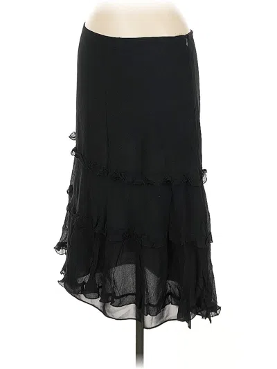 Pre-owned Express Silk Skirt In Black