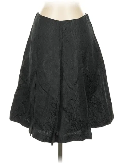 Pre-owned Express Silk Skirt In Black