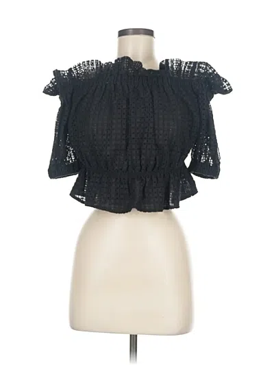 Pre-owned Express Sleeveless Blouse In Black