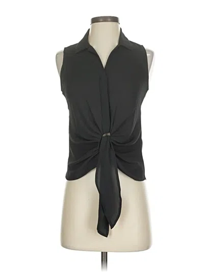 Pre-owned Express Sleeveless Blouse In Black