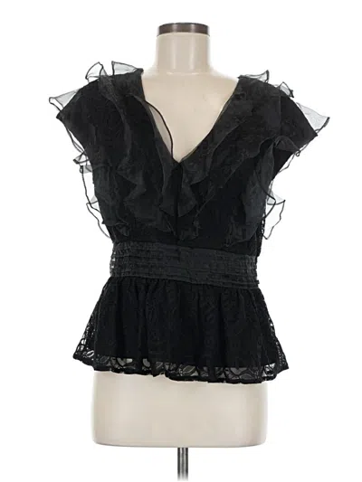 Pre-owned Express Sleeveless Blouse In Black
