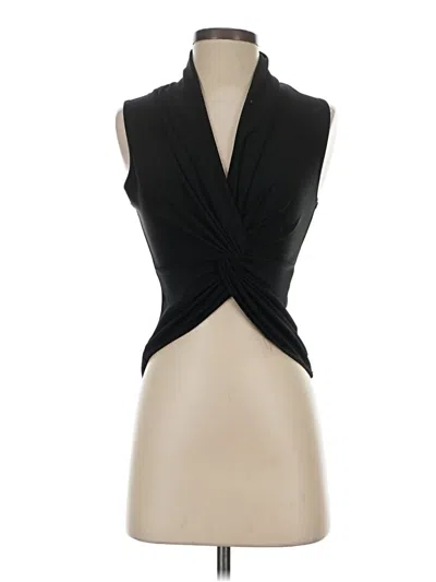 Pre-owned Express Sleeveless Blouse In Black