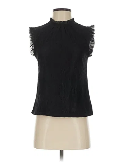 Pre-owned Express Sleeveless Blouse In Black