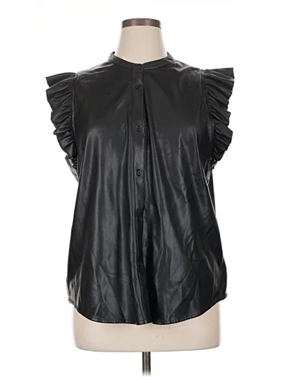 Pre-owned Express Sleeveless Blouse In Black