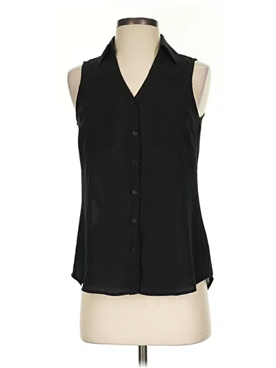 Pre-owned Express Sleeveless Blouse In Black