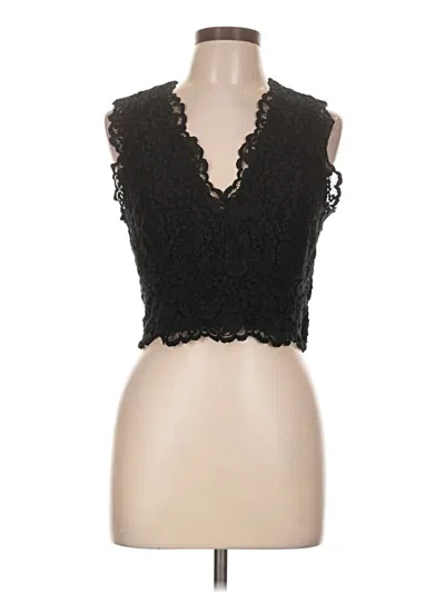 Pre-owned Express Sleeveless Blouse In Black