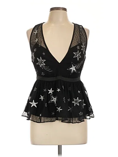 Pre-owned Express Sleeveless Blouse In Black