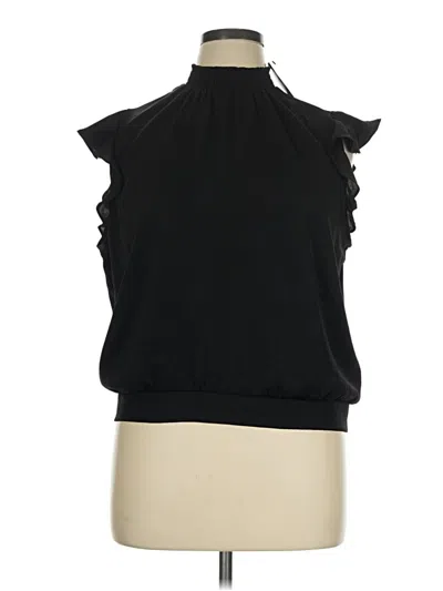 Pre-owned Express Sleeveless Blouse In Black