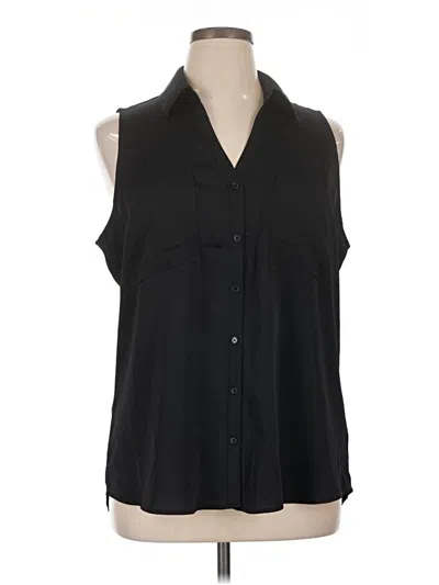 Pre-owned Express Sleeveless Blouse In Black