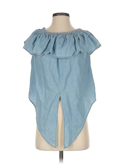Pre-owned Express Sleeveless Blouse In Blue