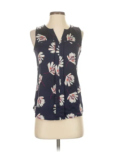 Pre-owned Express Sleeveless Blouse In Blue