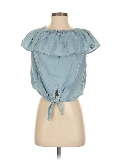 Pre-owned Express Sleeveless Blouse In Blue