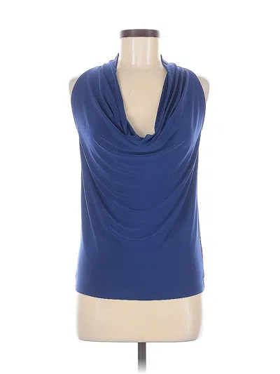Pre-owned Express Sleeveless Blouse In Blue
