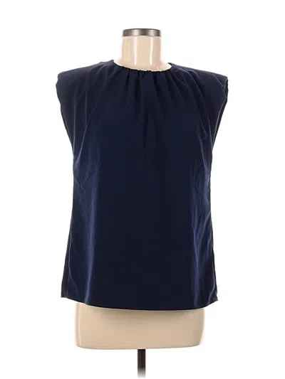 Pre-owned Express Sleeveless Blouse In Blue