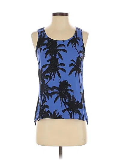 Pre-owned Express Sleeveless Blouse In Blue