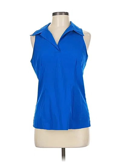Pre-owned Express Sleeveless Blouse In Blue