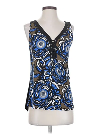 Pre-owned Express Sleeveless Blouse In Blue