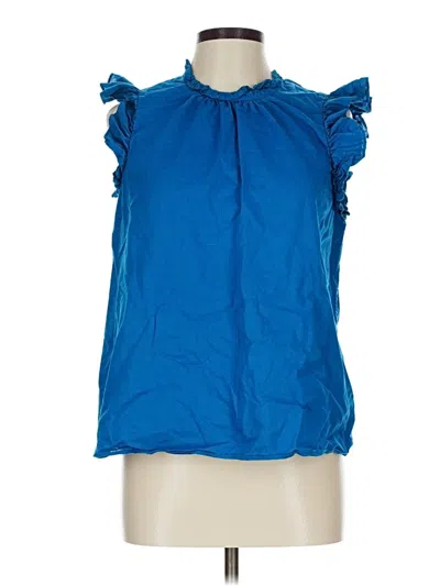Pre-owned Express Sleeveless Blouse In Blue