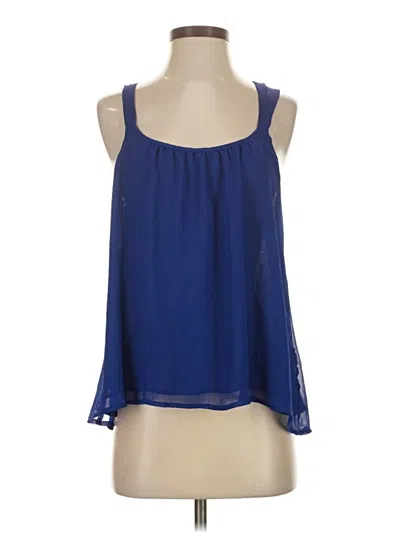 Pre-owned Express Sleeveless Blouse In Blue
