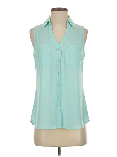 Pre-owned Express Sleeveless Blouse In Blue