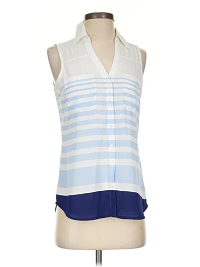 Pre-owned Express Sleeveless Blouse In Blue