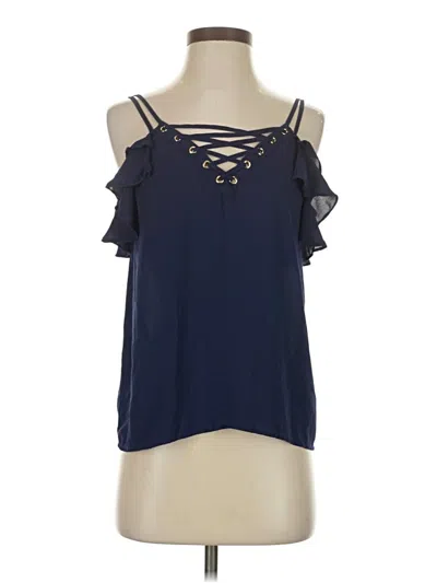 Pre-owned Express Sleeveless Blouse In Blue