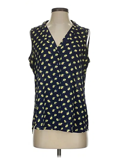 Pre-owned Express Sleeveless Blouse In Blue