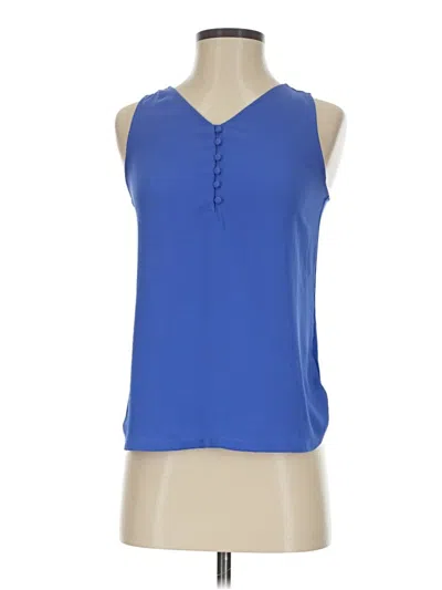 Pre-owned Express Sleeveless Blouse In Blue