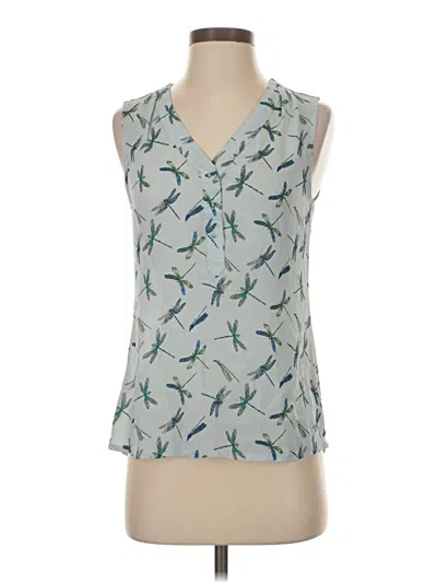 Pre-owned Express Sleeveless Blouse In Blue