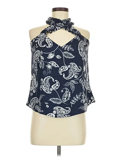 Pre-owned Express Sleeveless Blouse In Blue