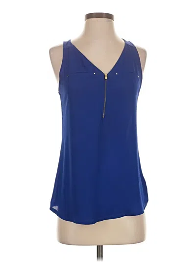 Pre-owned Express Sleeveless Blouse In Blue